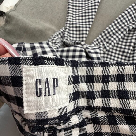 GAP Signature Skinny Ankle Pants Navy & White Plaid Size 8 Mid Rise Viscose Blen - Picture 4 of 15
